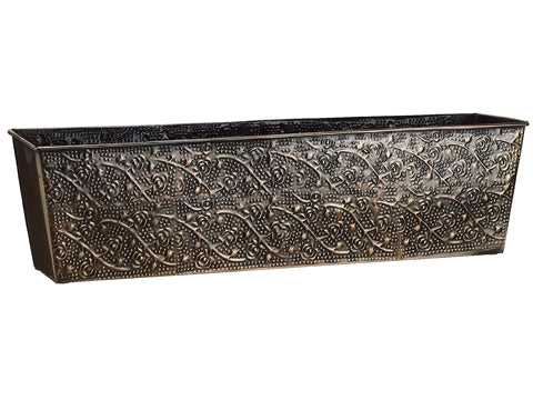 6.25"Hx6"Wx23"L Large Bread Tray Antique Copper (pack of 12)