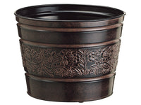 10"Dx8"H Round Planter  Brown (pack of 12)