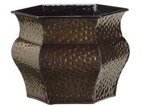 12"Hx14"Wx14"L Hammered Hexigon Planter Antique Copper (pack of 2)