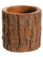 4.5"Hx4"D Poly Resin Pot  Brown (pack of 8)