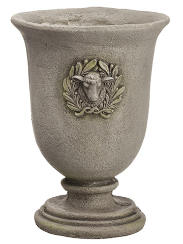10"Hx7.5"D Lamb Planter  Antique Gray (pack of 1)