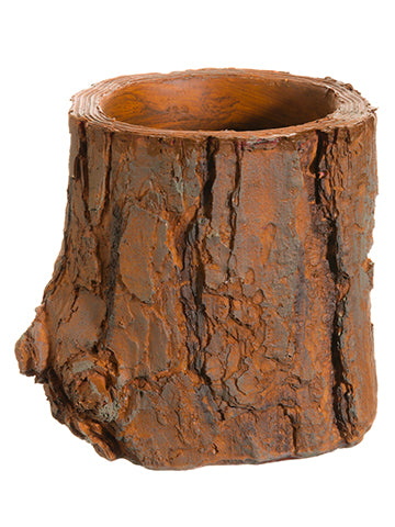 5.5"Hx5"D Poly Resin Pot  Brown (pack of 16)