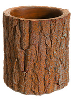 7"Hx6.5"D Poly Resin Pot  Brown (pack of 8)