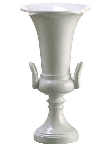 14.75"Hx7.5"D Polyresin Urn  White (pack of 2)