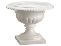 11"Hx14"D Polyresin Urn  White (pack of 1)