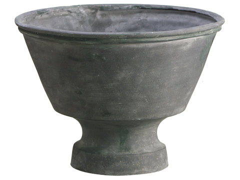 7.5"Hx11"D Poly Resin Pot  Gray (pack of 4)