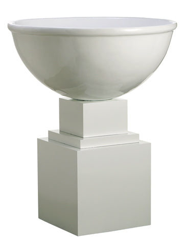 48"Hx40.6"D Polyresin Container on Pedestal White (pack of 1)