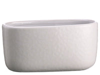 4.5"Hx4"Wx9.25"L Oval Container White (pack of 1)