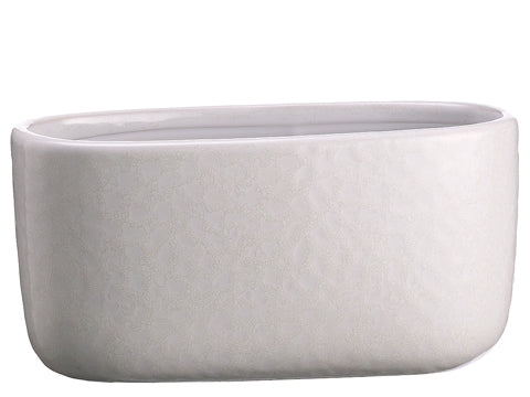 4.5"Hx4"Wx9.25"L Oval Container White (pack of 1)