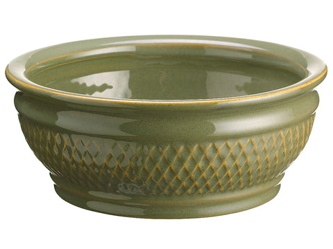 7"Dx3"H Ceramic Bowl  Sage (pack of 16)