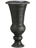 13"Dx23"H Ceramic Urn  Gray (pack of 1)