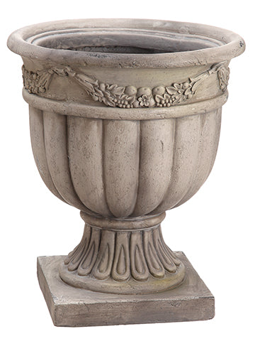 14"Hx12"D Urn  Gray (pack of 1)