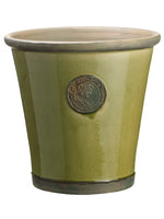 11.8"Hx12.2"D Ceramic Container Olive Green (pack of 1)