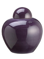 14.1"Hx12.6"D Ceramic Vase w/Lid Purple (pack of 1)