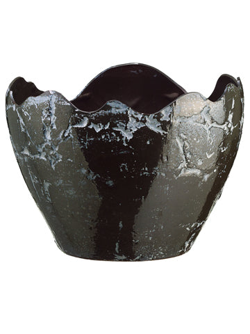 12"Hx21.2"Wx21.6"L Ceramic Vase Antique Brown (pack of 1)