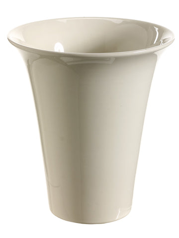 10"Hx8.5"Wx8.5"L Ceramic Container White (pack of 1)