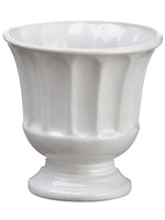 5.1"Hx4.9"D Ceramic Footed Urn White (pack of 2)