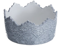 3.1"Hx6"D Ceramic Vase  Gray Cream (pack of 2)