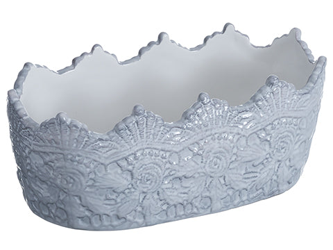 3.25"Hx8.25"W Ceramic Vase  Gray Cream (pack of 6)