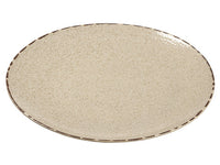 1.4"Hx13.25"D Ceramic Plate  Gray Brown (pack of 2)