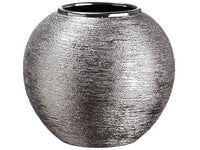 9.25"Dx8"H Ceramic Pot  Silver (pack of 4)