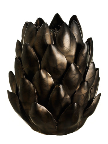 4.3"Hx3.7"Wx3.7"L Ceramic Artichoke Bronze (pack of 4)