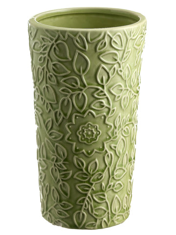 5.5"Dx9.6"H Round Pot  Green (pack of 8)