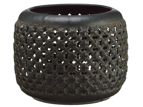 4.3"Hx5.5"D Tin Pot  Antique Gray (pack of 6)