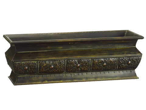6.25" Medium Rectangular Pot  Brown Green (pack of 12)