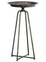 29.5"Hx16.25"D Metal Plate on Stand Antique Gray (pack of 1)