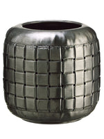 3.5"Hx3.5"D Tin Pot  Silver (pack of 12)