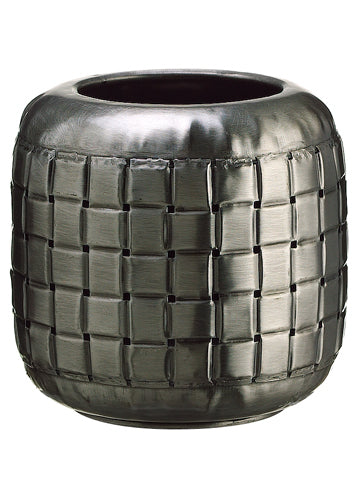 3.5"Hx3.5"D Tin Pot  Silver (pack of 12)