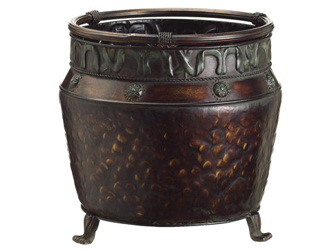 13.25" Medium Round Pot  Brown Gold (pack of 2)