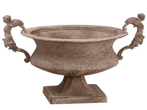 9.25"Hx16"D Metal Urn  Rust (pack of 2)