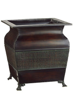 19" Large Square Pot  Brown Green (pack of 1)