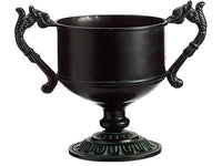 9" Round Urn w/Handle  Black Gray (pack of 1)