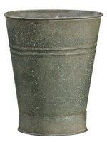 7.2"Hx5.7"D Tin Bucket with Liner Gray (pack of 4)
