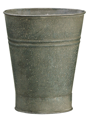 7.2"Hx5.7"D Tin Bucket with Liner Gray (pack of 4)