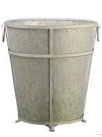 20"Hx18"D Tin Planter w/Liner  Gray (pack of 4)