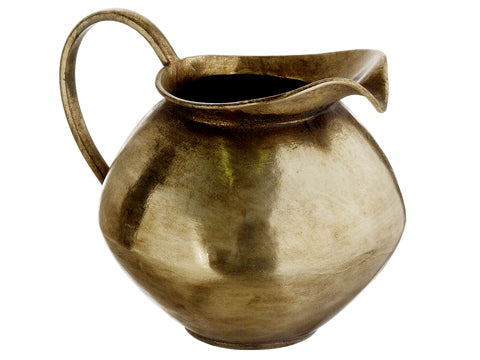 6.25"Hx8"D Metal Pitcher  Antique Silver (pack of 2)