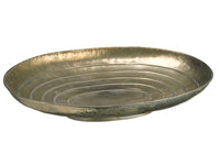 3.15"Hx13.6"Wx15.16"L Metal Plate Antique Silver (pack of 2)