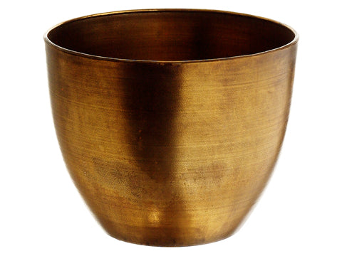 9.45"Hx12.4"D Metal Container  Antique Gold (pack of 1)
