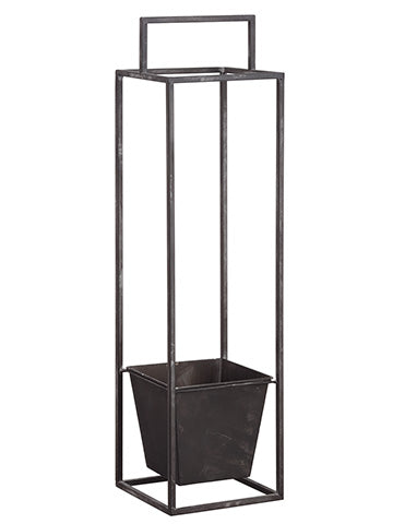 30.5" Metal Hanging Planter  Gray (pack of 4)