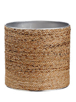 8"Hx8.75"D Sisal/Tin Container Clear Natural (pack of 4)