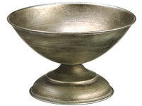 4.9"Hx7.87"D Footed Metal Container Antique Silver (pack of 4)