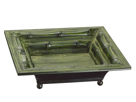 3.5"Hx13"Wx13"L Square Plate  Green (pack of 12)