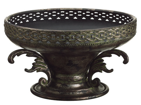 13.5"Dx8"H Round Urn  Bronze (pack of 1)