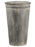 20.25"Hx12.75"D Tin Planter With Liner Gray Whitewashed (pack of 5)