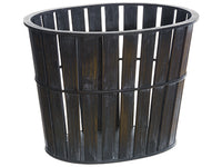 13.5"Hx18.25"D Wood Planter  Dark Gray (pack of 2)