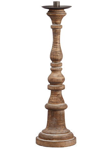 22.5" Wood/Metal Candleholder  Antique Brown (pack of 2)